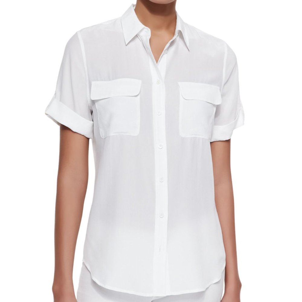 Equipment Slim Signature Silk Blouse (NWT)
